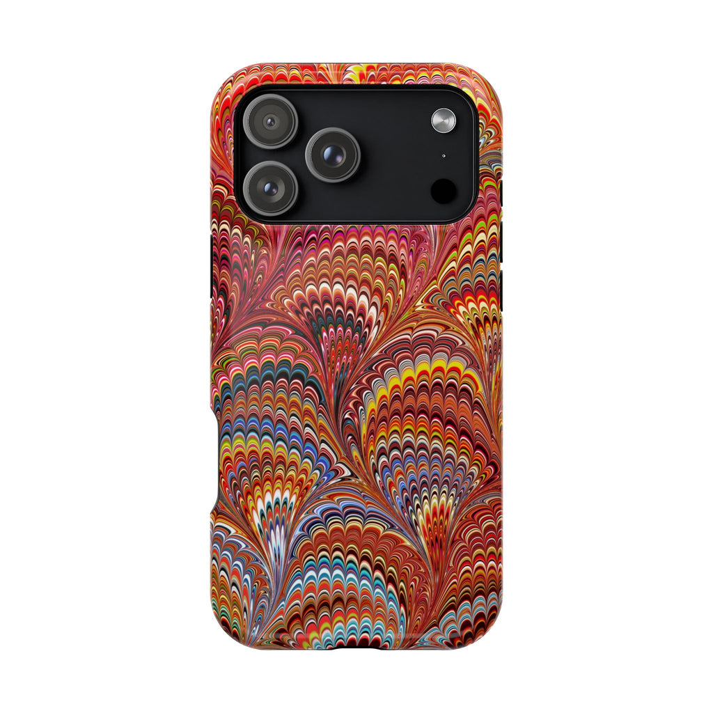 Red, Blue, and Yellow Marbled Phone Dual Layer Phone Case