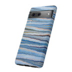 Blue Marbled Phone Cases iPhone 16 + Samsung + Apple + Google - all models, Vintage Marbled Design - Tough Cases