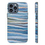 Blue Marbled Phone Cases iPhone 16 + Samsung + Apple + Google - all models, Vintage Marbled Design - Tough Cases