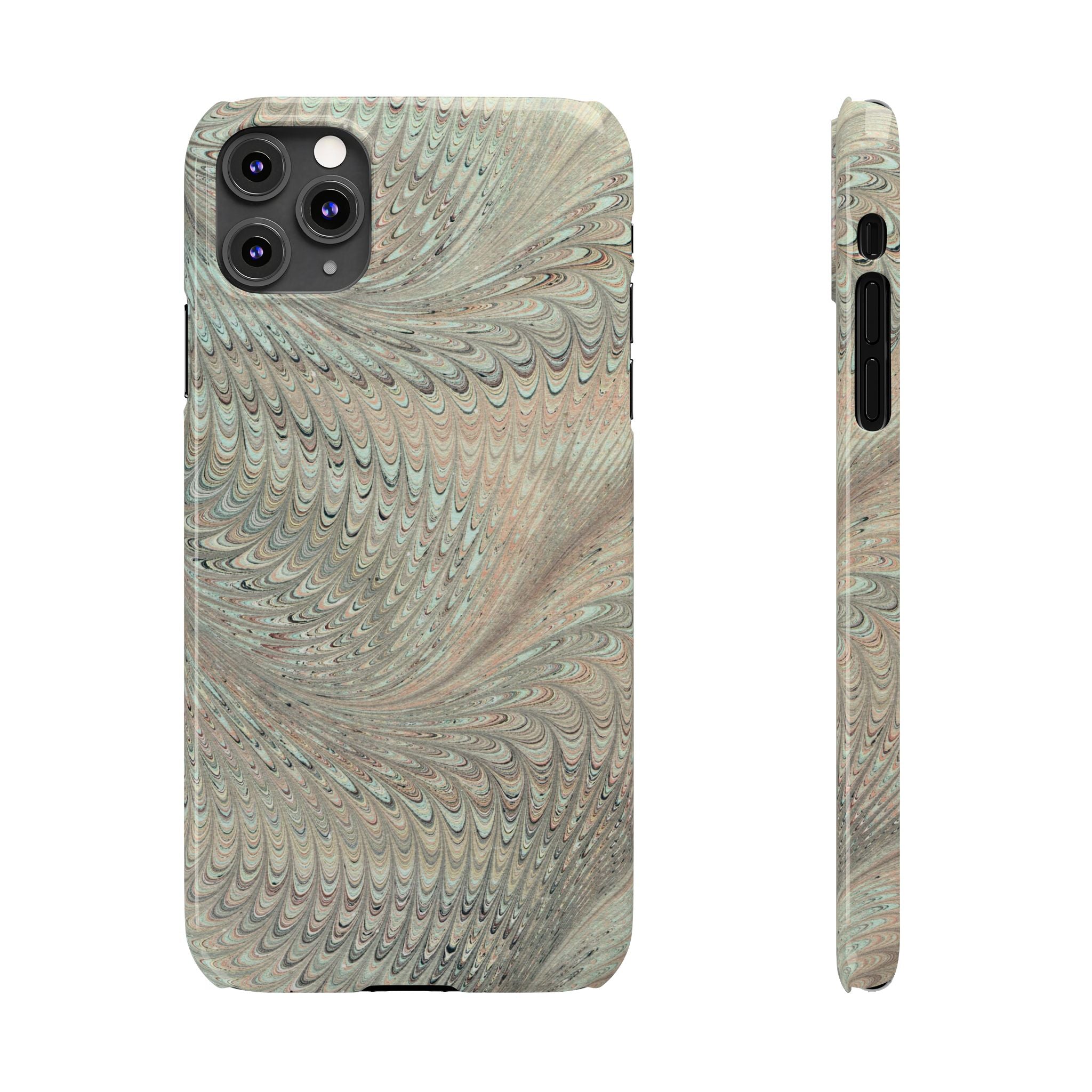 Mint + Green Italian Marbled Phone Case, Mag Safe
