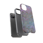 Lavender Marbled Peacock Durable Phone Case - Matte or Glossy
