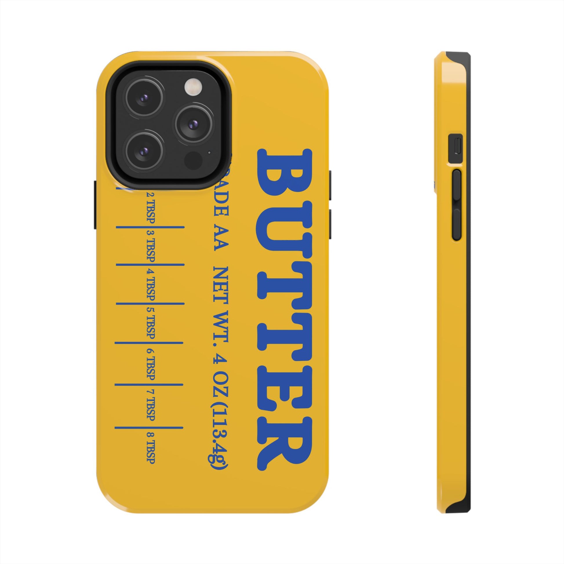 Butter Yellow Tough Phone Cases, Funny iPhone 16 Cover, Protective Case Gift for Techies, Yellow Phone Accessories, Unique Gift for Phone