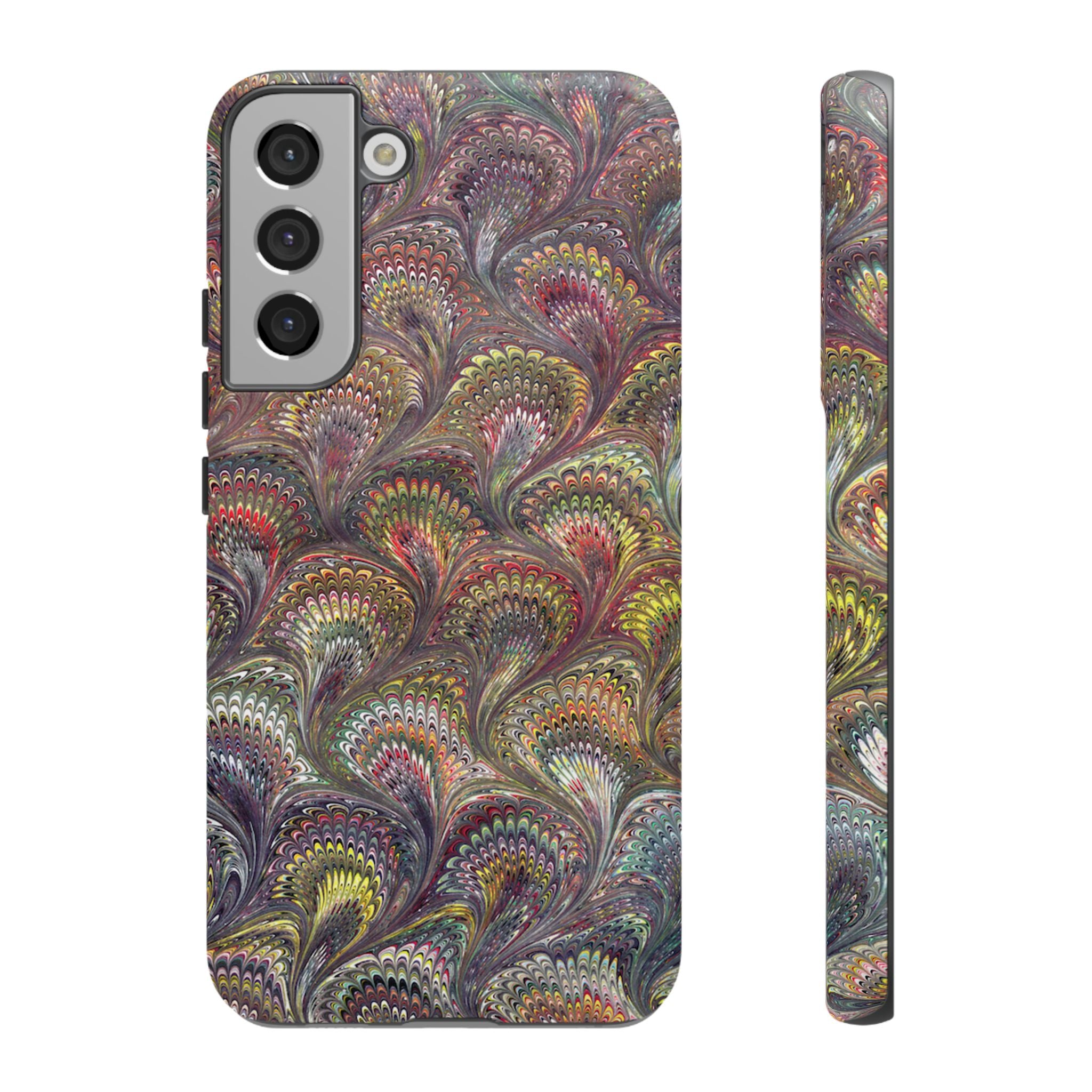 Vintage Marbled Tough Phone Case — Multi-Color iPhone & Android Protection