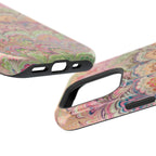 Marbled Pastel Pink and Green Impact-Resistant Phone Case for Apple + Samsung