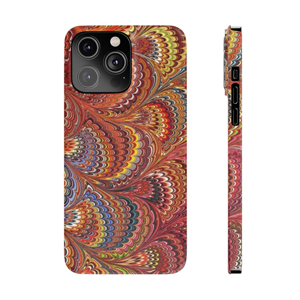 Italian Marbled Design, Red and Blue Pallet