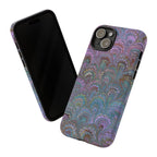 Lavender Marbled Peacock Durable Phone Case - Matte or Glossy