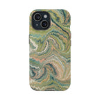 Green Pastel Italian Marble Design Magnetic MAG SAFE High Impact iPhone Cases