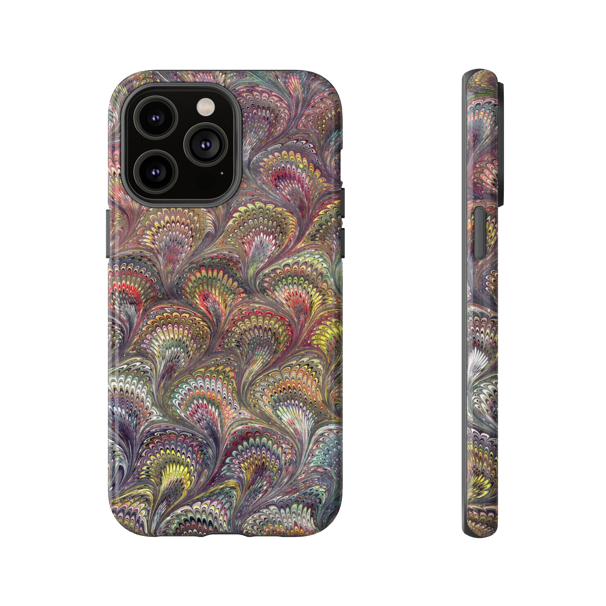 Vintage Marbled Tough Phone Case, Multi-Color Dual Case