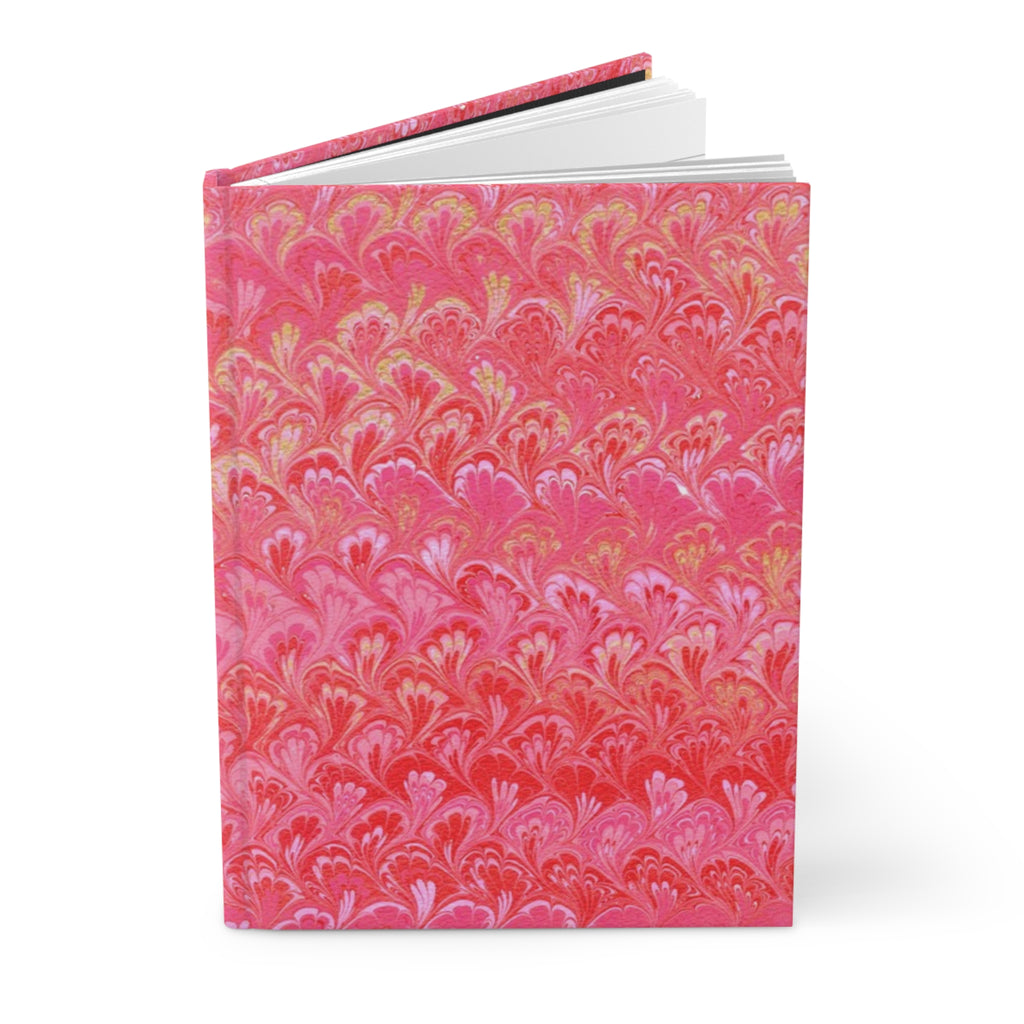 Vintage Italian Marbled Hardcover Journal - Pink