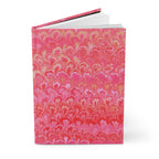 Vintage Italian Marbled Hardcover Journal - Pink