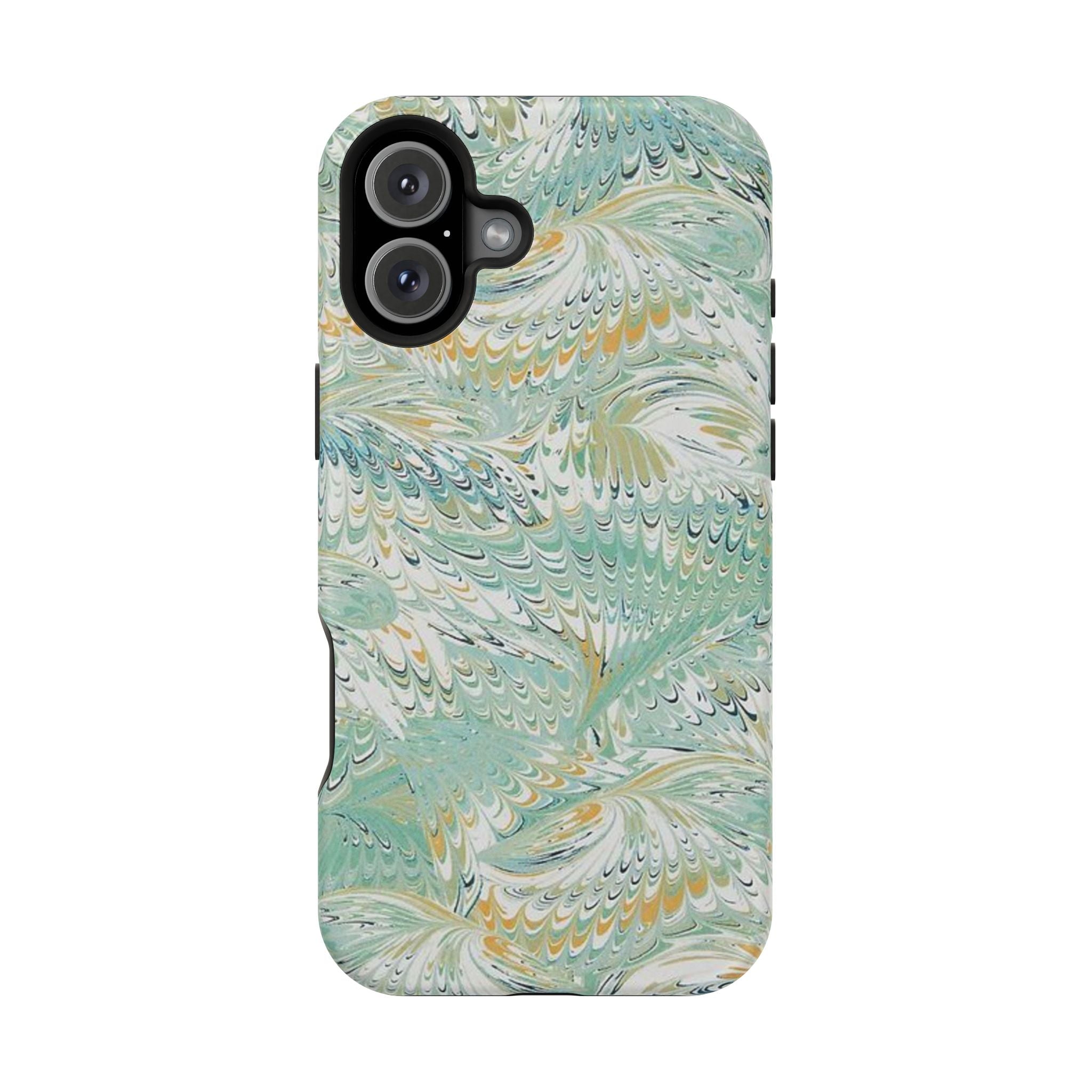 Mint Green Marbled Swirl Phone Case - Dual Layer