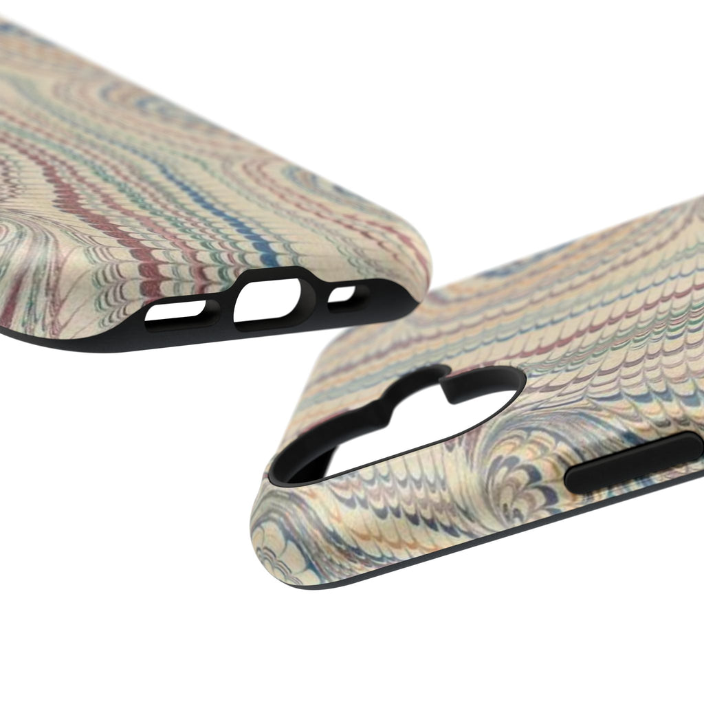 Italian Beige & Blue Marble Phone Case — Impact-Resistant Durable Case for Apple & Samsung