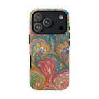 Red, Blue, and Green Marbled Italian Phone Case - Dual Layer - Matte or Glossy