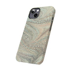 Mint + Green Italian Marbled Phone Case, Mag Safe