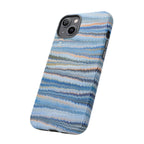 Blue Marbled Phone Cases iPhone 16 + Samsung + Apple + Google - all models, Vintage Marbled Design - Tough Cases