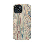 Italian Beige & Blue Marble Phone Case — Impact-Resistant Durable Case for Apple & Samsung