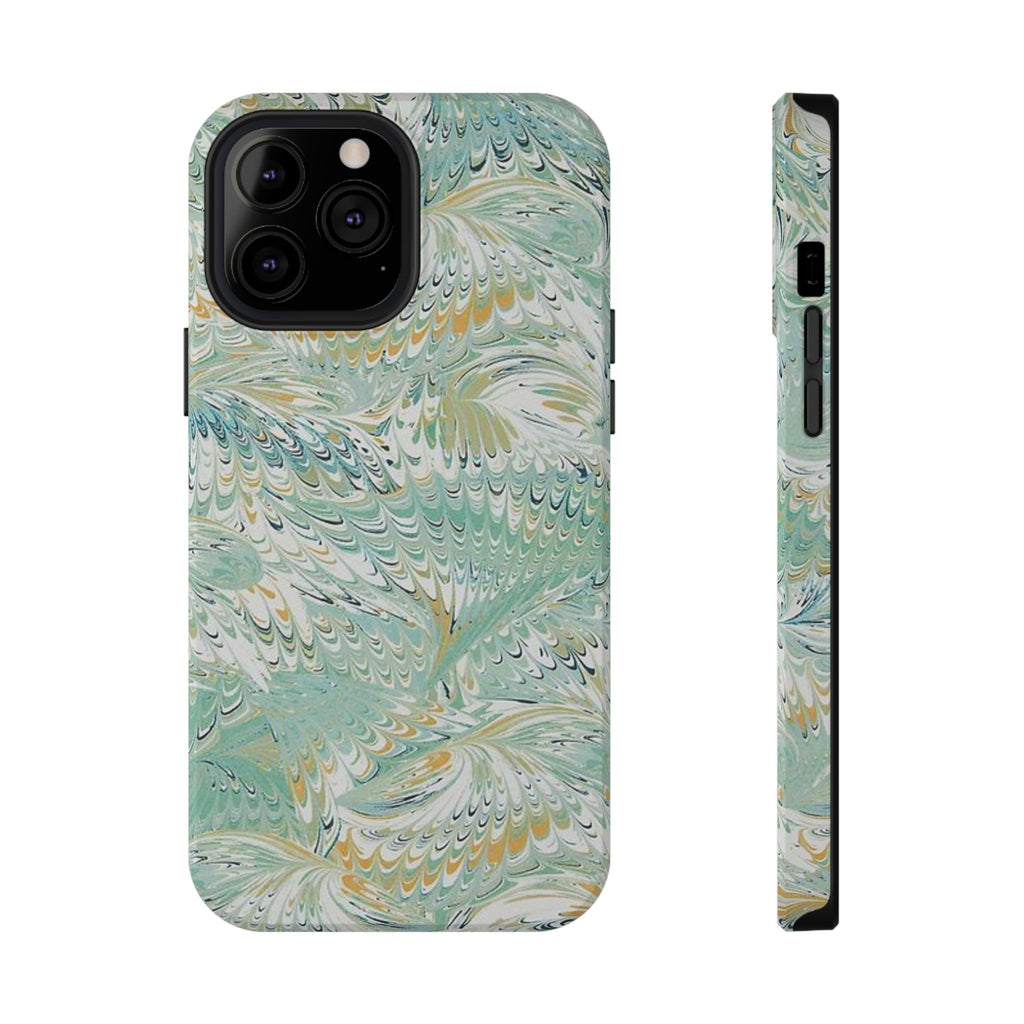 Mint Green Marbled Swirl Phone Case - Dual Layer