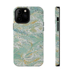 Mint Green Marbled Swirl Phone Case - Dual Layer