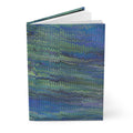 Vintage Italian Marbled Hardcover Journal Blue and Green