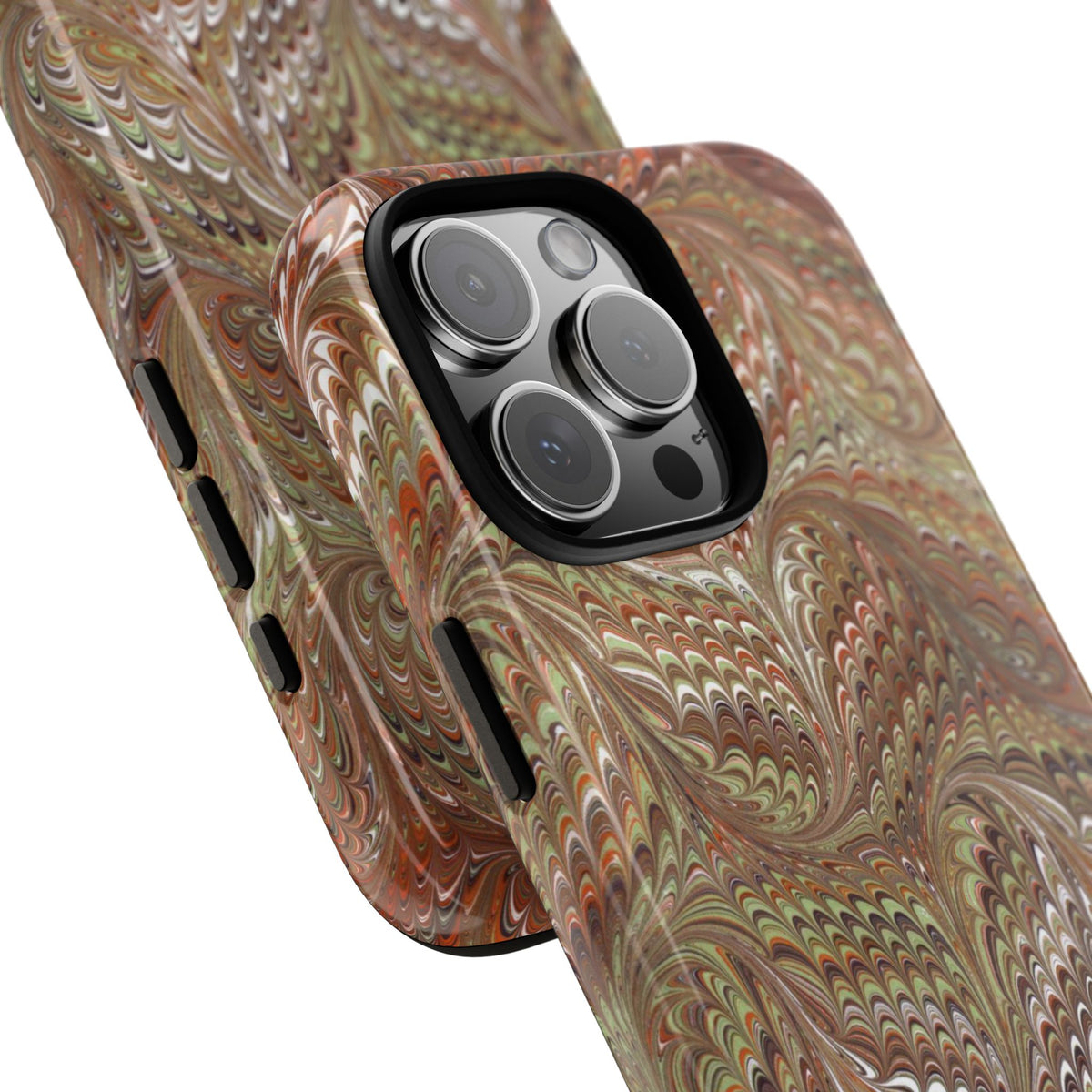 Fall Neutral Browns - Florentine Marbled Phone Case - Dual Layer (iPhone 18)
