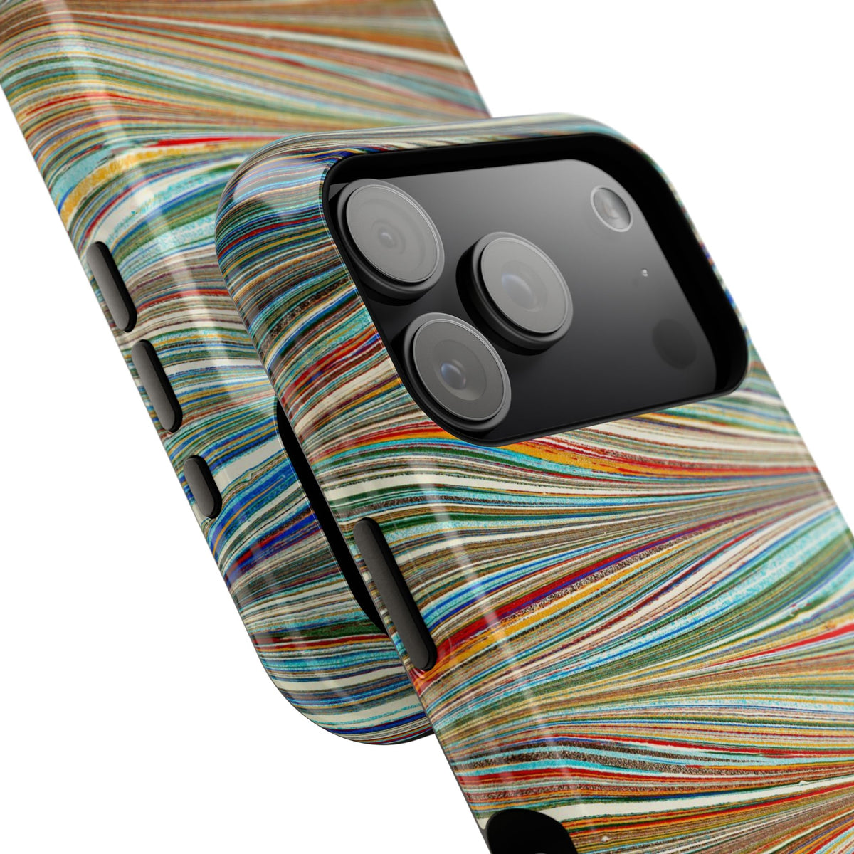 Traditional Hand-Marbled Florentine Multi-Colored Dual Layer Phone Case