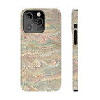 Beige Swirl Marbled Feather Phone Case