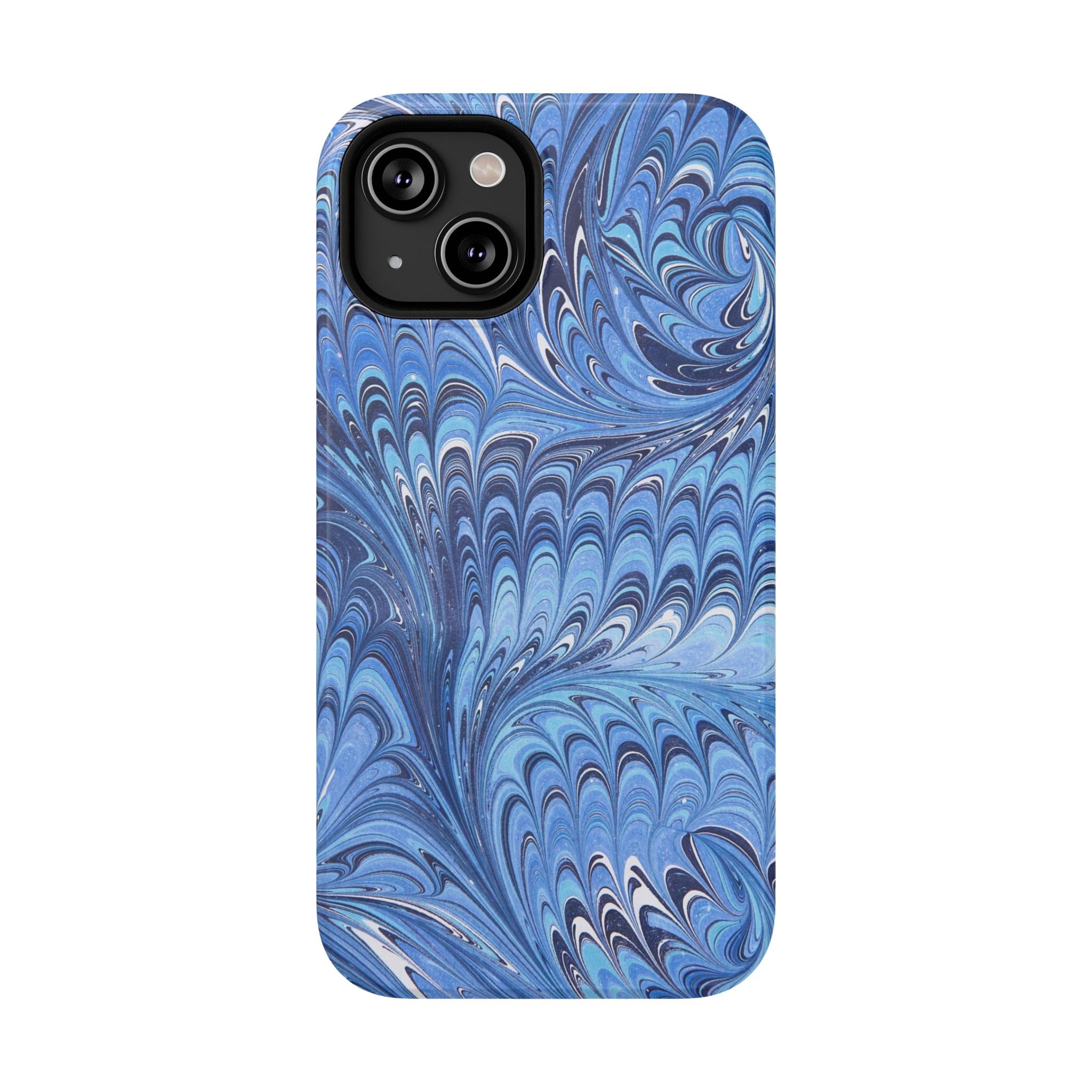 Blue Marbled Swirl Phone Case - Dual Layer Case