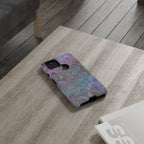 Lavender Marbled Peacock Durable Phone Case - Matte or Glossy