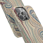 Italian Vintage Marbled Paper Design on iPhone Cases, Artistic Protection for Your Device in Elegant Beige, Blue, Burgundy