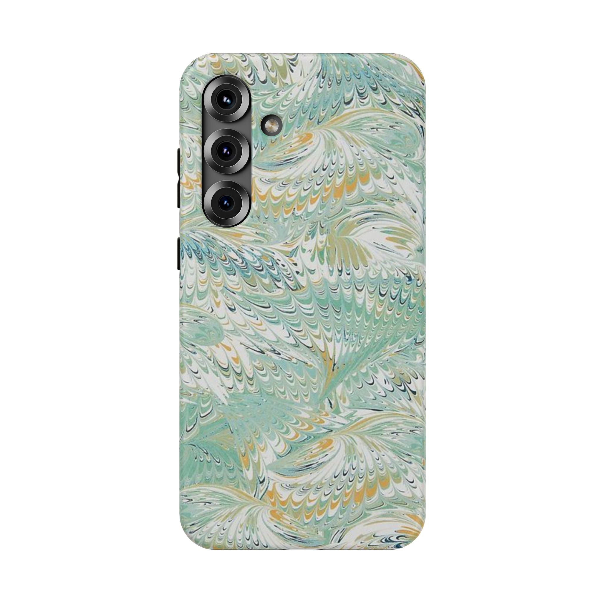 Mint Green Marbled Swirl Phone Case - Dual Layer