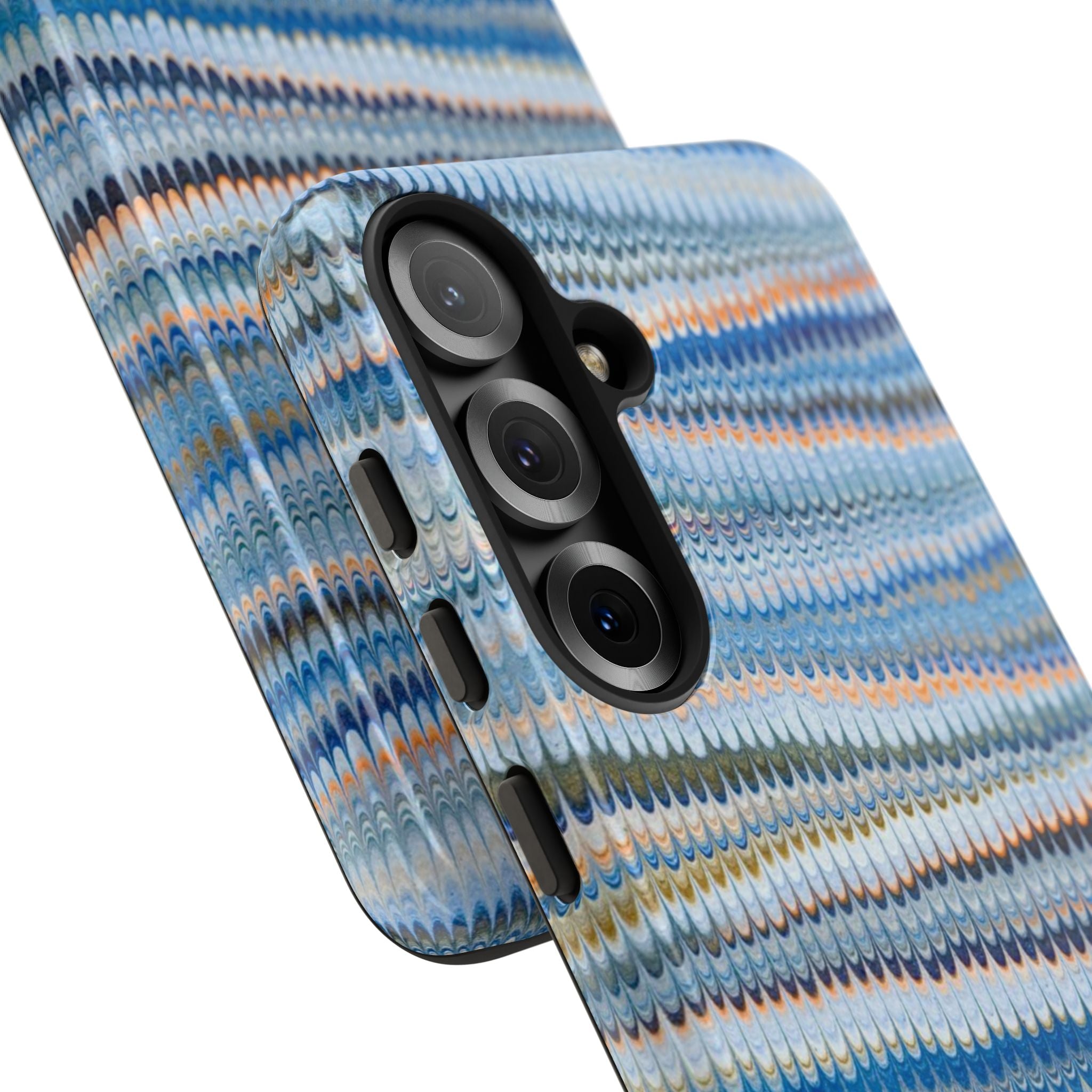 Blue Marbled Phone Cases iPhone + Samsung - all models, Vintage Marbled Design - Tough Cases