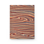 Vintage Italian Marble Hardcover Journal — Burgundy, Brown & Green Matte Notebook
