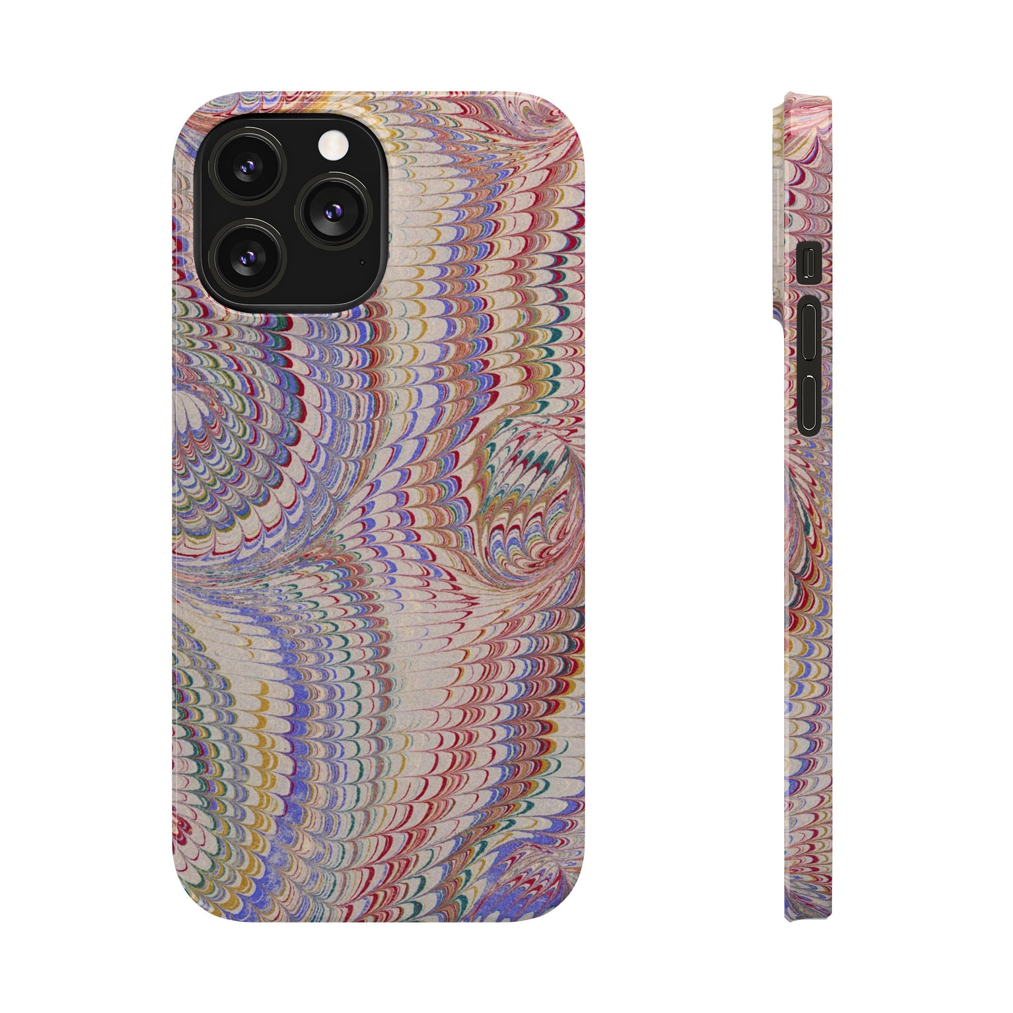 Pink Pastel Marbled Design, Italy Feather IPHONE17 + All Phone Cases