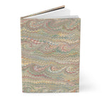 Feather Marble Hardcover Journal Matte - Beige Pastel Design