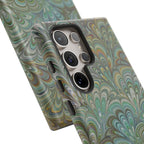 Green Peacock Marbled Phone Case — "Tough Cases" Ultra-Tough Protective Cover