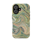 Green Pastel Italian Marble Design Magnetic MAG SAFE High Impact iPhone Cases