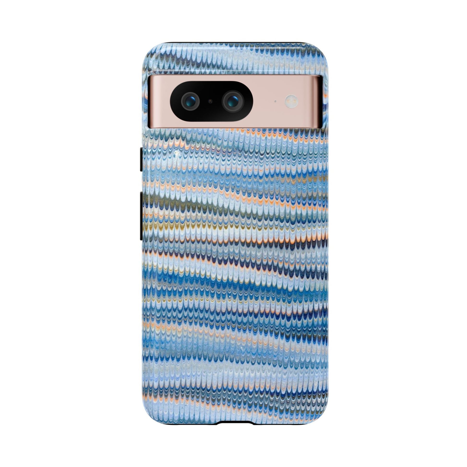 Blue Marbled Phone Cases iPhone 16 + Samsung + Apple + Google - all models, Vintage Marbled Design - Tough Cases