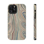 Italian Beige & Blue Marble Phone Case — Impact-Resistant Durable Case for Apple & Samsung