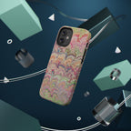 Marbled Pastel Pink and Green Impact-Resistant Phone Case for Apple + Samsung
