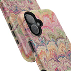 Marbled Pastel Pink and Green Impact-Resistant Phone Case for Apple + Samsung