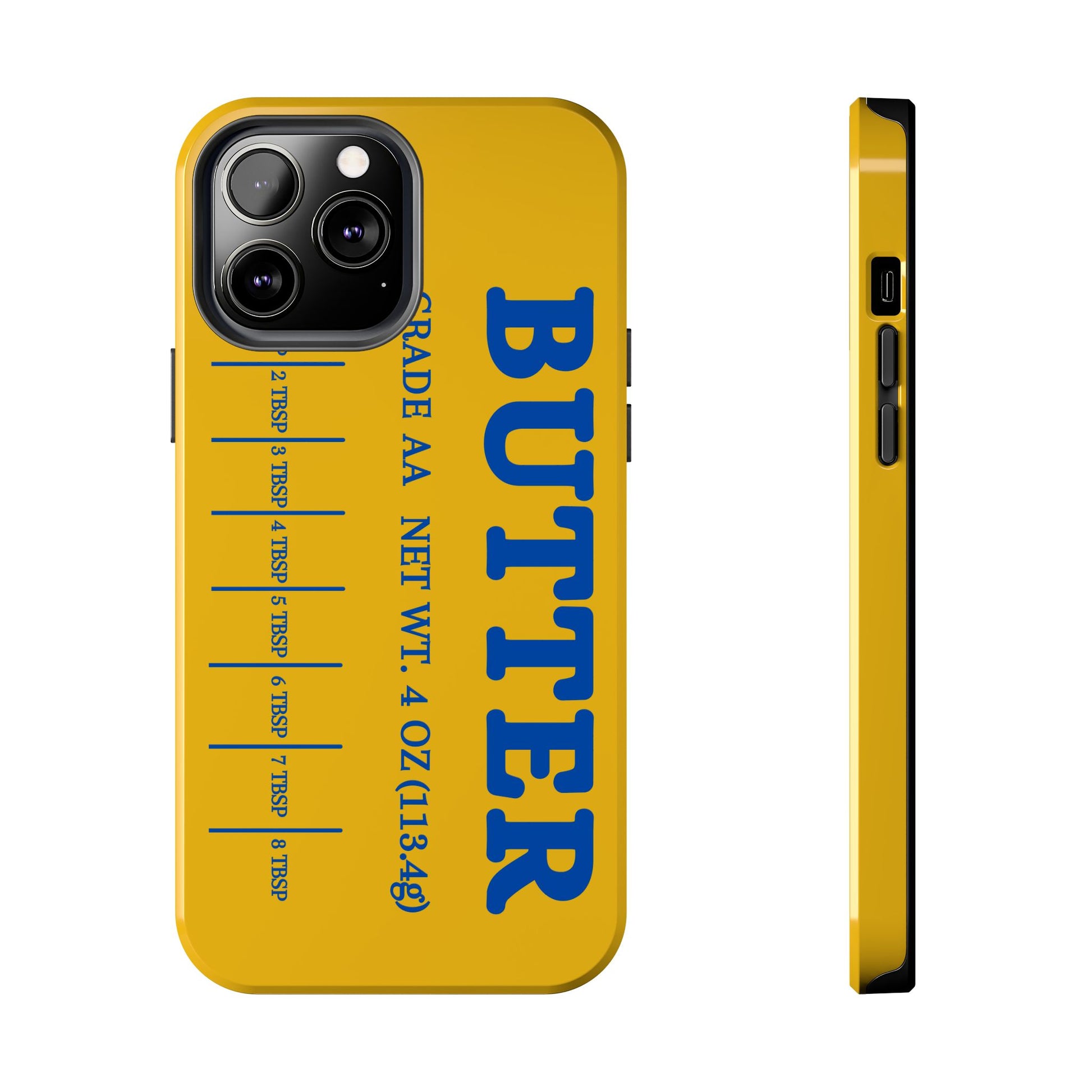 Butter Yellow Tough Phone Cases, Funny iPhone 16 Cover, Protective Case Gift for Techies, Yellow Phone Accessories, Unique Gift for Phone