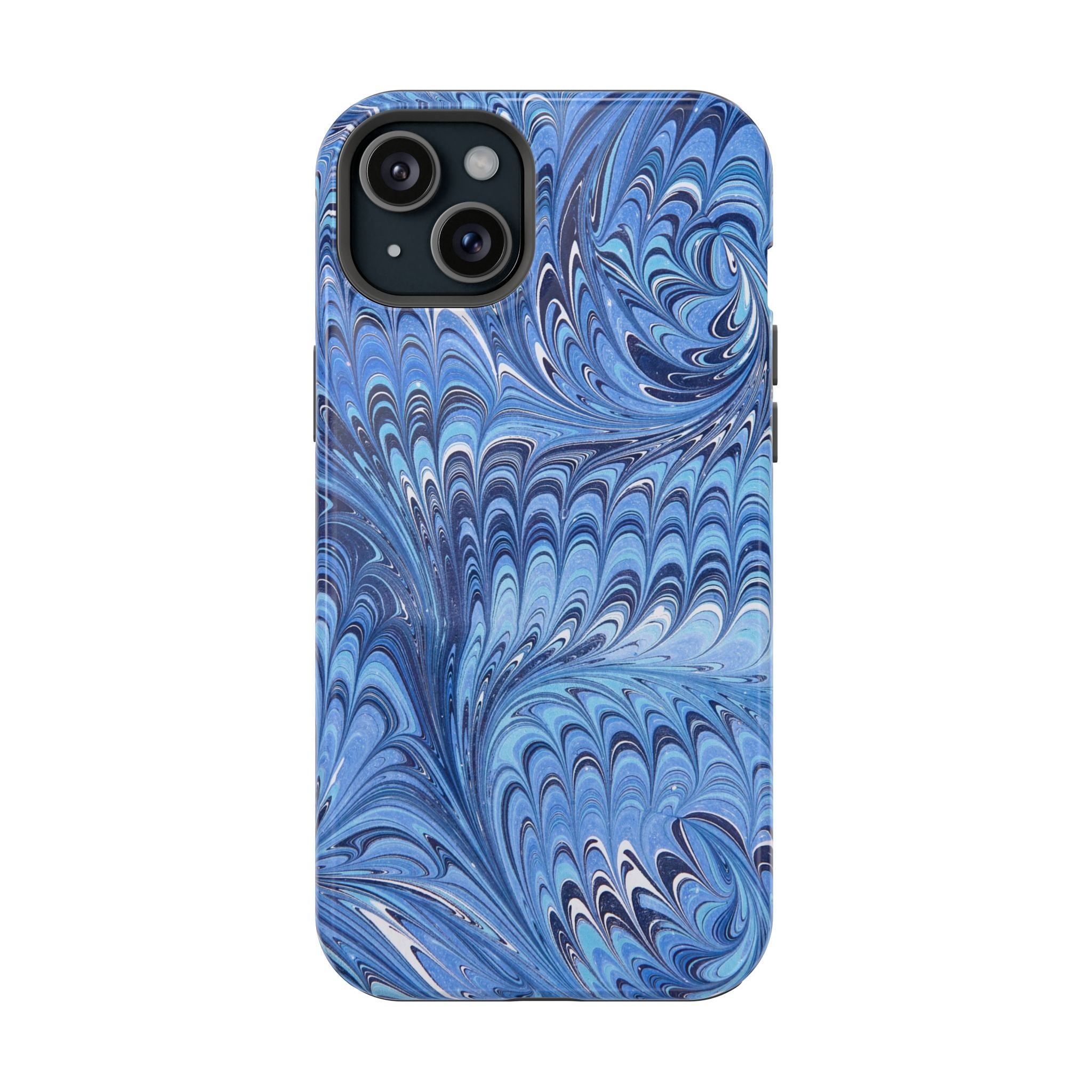 Blue Marbled Swirl Phone Case - Dual Layer Case
