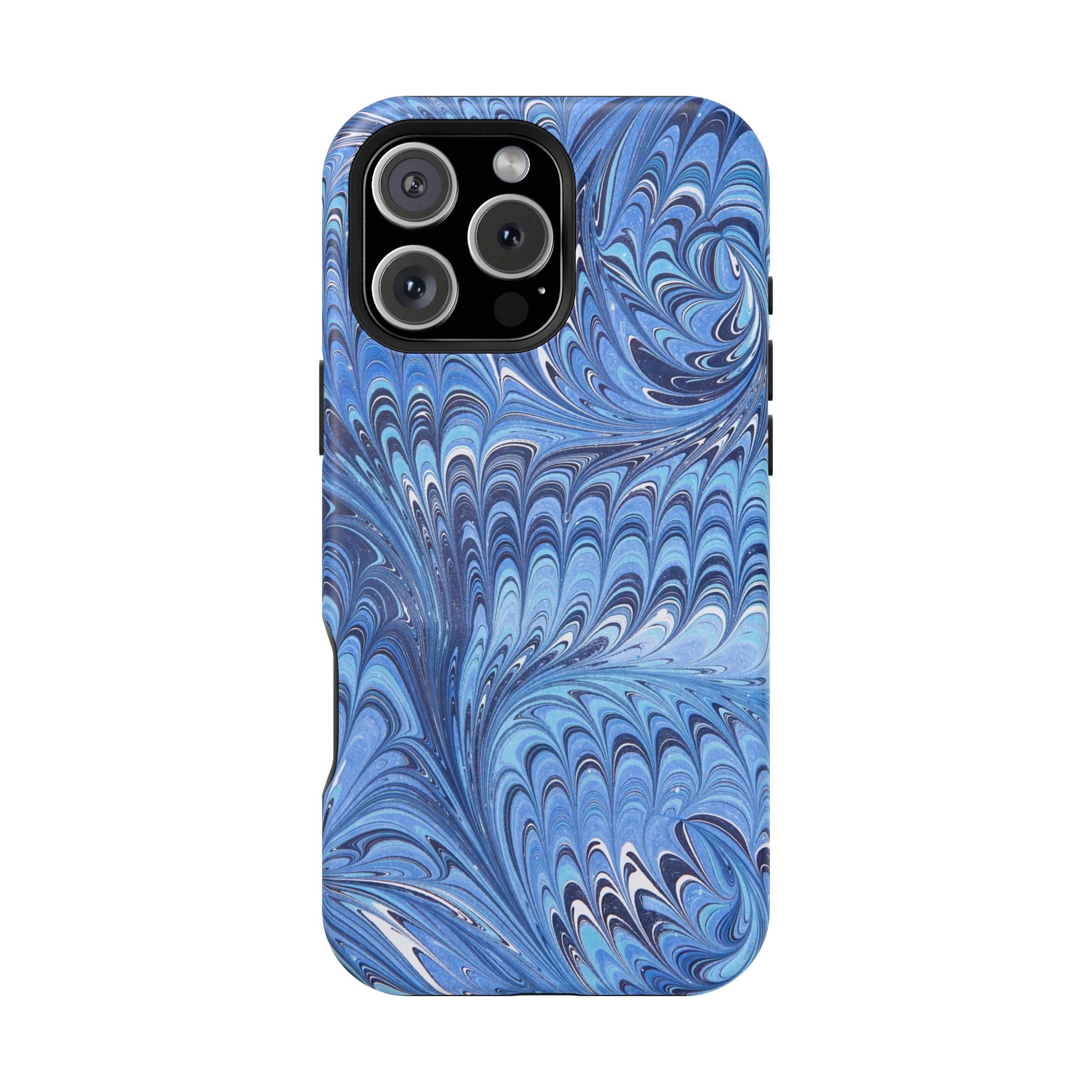 Blue Marbled Swirl Phone Case - Dual Layer Case