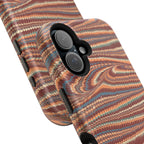 Neutrals Burgundy, Beige, Rust Hues Italian Vintage Marble Design Phone Case for Apple + Samsung