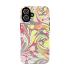 Yellow and Pink Swirl Marbled Italian Phone Case - Dual Layer - Matte or Glossy