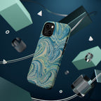 Aqua + Green Marble Phone Case - Impact-Resistant MAG SAFE - Dual Cover Design