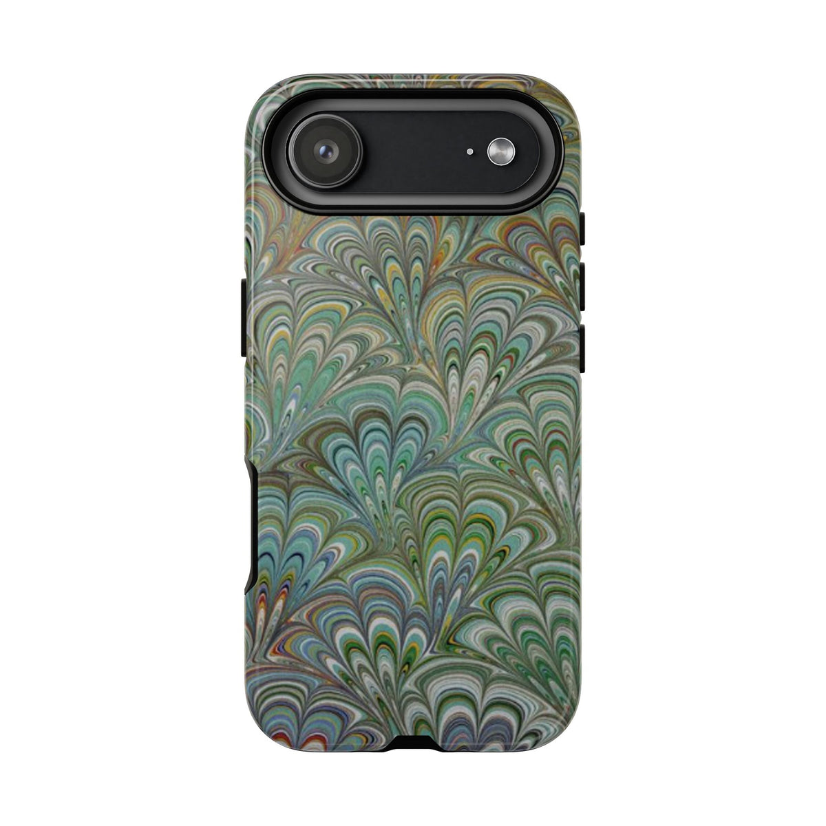Green Pallet Marbled Peacock - Dual Layer Phone Case