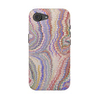Pink and Lavender Pastel Italian Vintage Feathered Design Dual Layer Durable Phone Case