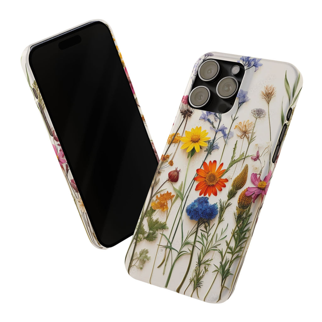Floral Phone Cases, Pressed Flowers Design, iPhone 17 Case, Botanical Phone Accessories
