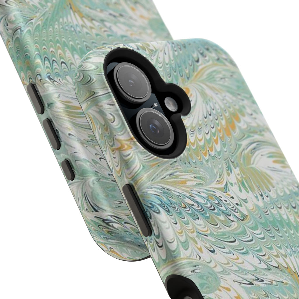 Mint Green Marbled Swirl Phone Case - Dual Layer